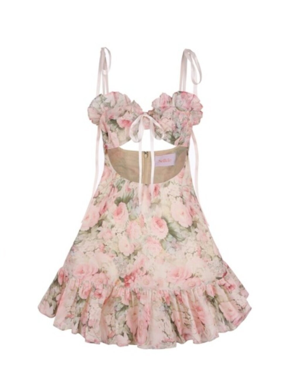 NWT SELKIE The PAMMY CHAMPAGNE SLIP DRESS, Size Med See Note